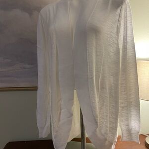 White Open-Front Cardigan